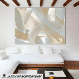 60x40" Sandy Tornado Trend Abstrakt Art Beige Leinwanddruck