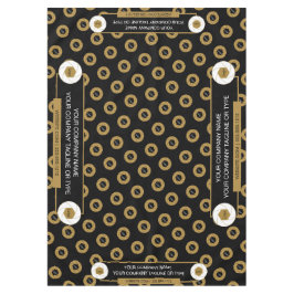 60X84 Tischtennisloth-Logo Gold Weiß Schwarz Tischdecke