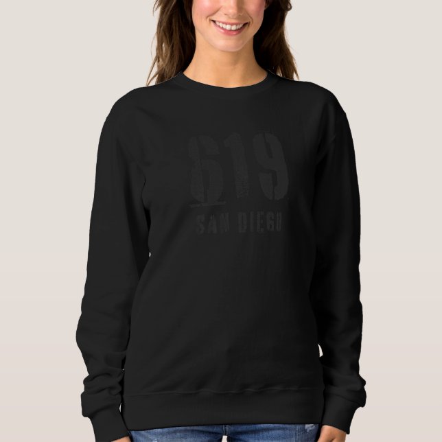 619 San Diego, California Souvenir Design Premium_ Sweatshirt (Vorderseite)