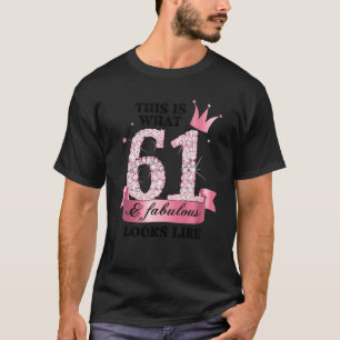 61 & Fabulous I Pink White Party Gruppe Candid Fot T-Shirt