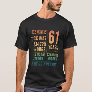 61. Geburtstag Männer Frauen Lustig 61 Jahre alt T-Shirt