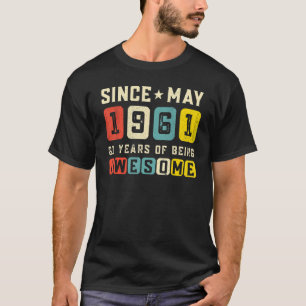 61. Geburtstag Toll Seit Mai 1961 Vintage T-Shirt