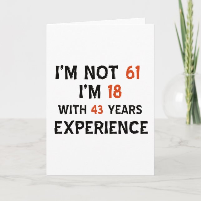 61. Geburtstagsdesigns Karte (Vorderseite)