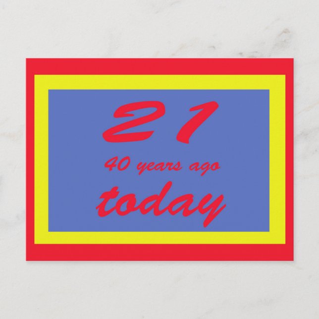 61 Jahre alt Postkarte (Vorderseite)