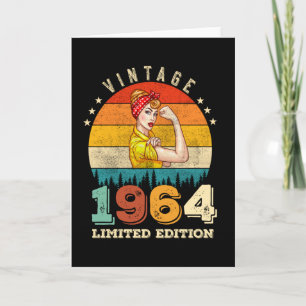 61 Jahre alt Tag 1964 Vintag 61. Geburtstagsfrau Karte