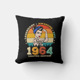 61 Jahre alt Tag 1964 Vintag 61. Geburtstagsfrau Kissen