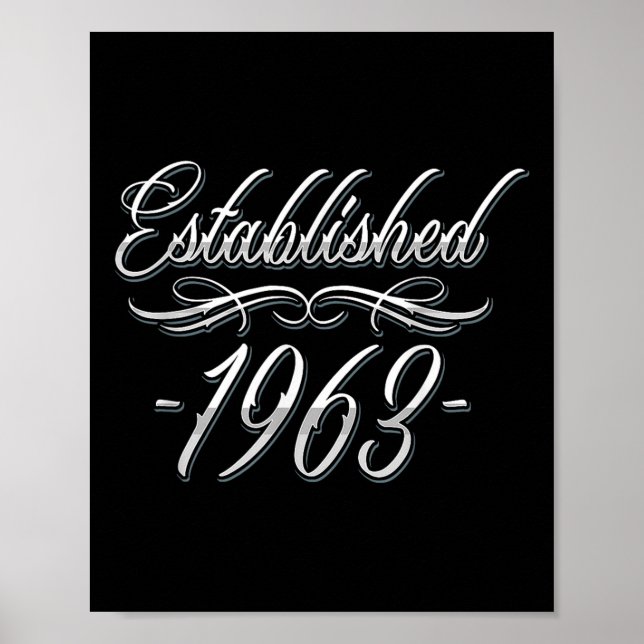 61 Jahre alt Tattoo Lover Geburtsjahr 1963 61. Geb Poster (Vorne)