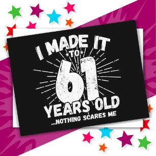 61 Jahre alter sarkastischer Meme Lustiger 61. Geb Postkarte