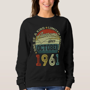 61 Jahre alter Tag Phantastisch seit Oktober 1961 Sweatshirt