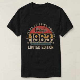 61 Jahre altes Geschenk, 1963 Limited Edition 61. T-Shirt