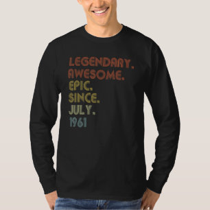 61 Jahre Phantastisch seit Juli 1961 61. Geburtsta T-Shirt