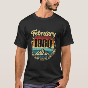 61 Jahre Vintager Geburtstag im Februar 1960 61St  T-Shirt