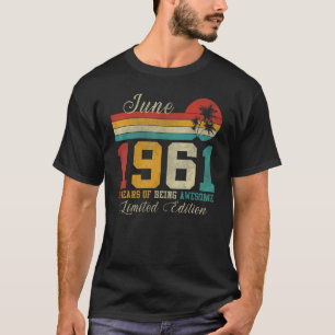 61. Juni Vintag 1961 61. Geburtstag T-Shirt