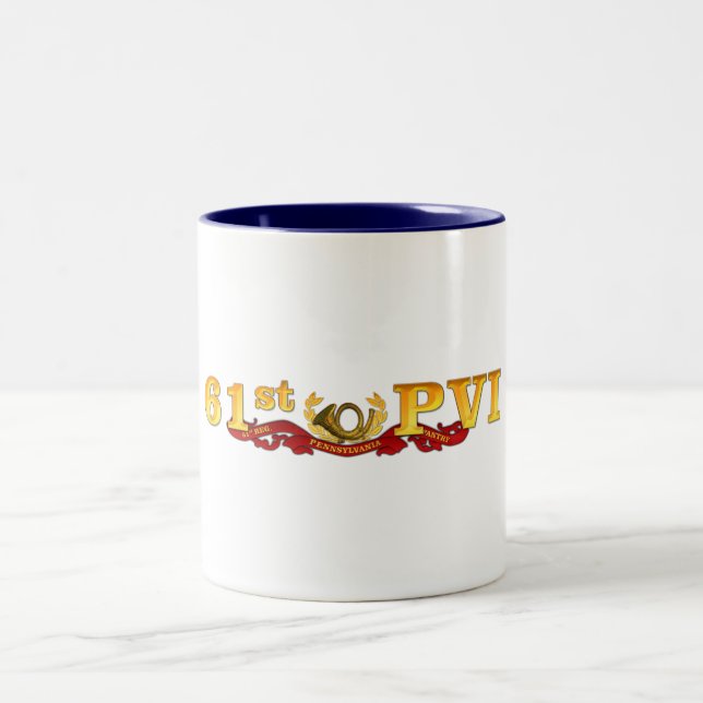 61. PVI neue Logo-Tasse Zweifarbige Tasse (Mittel)