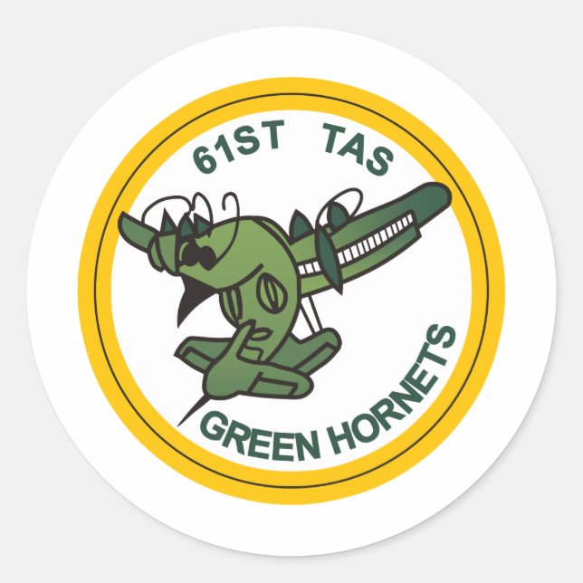 61. Tactical Airlift-Squadron Runder Aufkleber (Vorderseite)