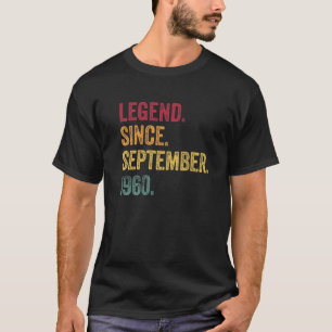61St Birthday Geschenklegende seit September 1960  T-Shirt