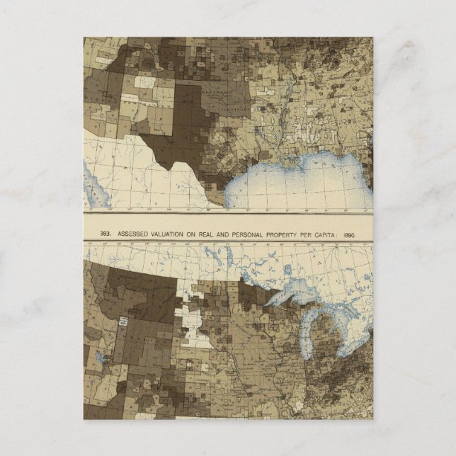 62 Bewertung, reales Anwesen, Privateigentum 1890 Postkarte (Vorderseite)