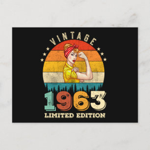 62. Geburtstag 1963 Vintage 62. Geburtstagsfeier F Postkarte
