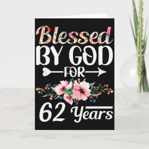 62. Geburtstag Frau Mann Gesegnet Von Gott Für 62  Karte