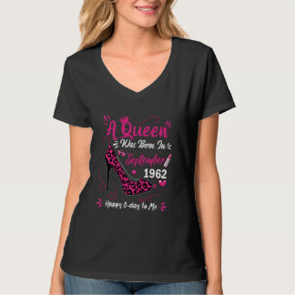 62. Geburtstag High Heel Eine Königin war im Septe T-Shirt