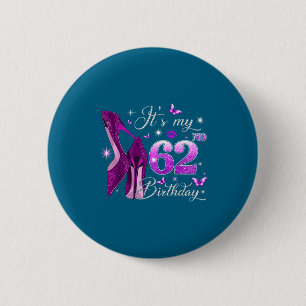62. Geburtstag pink 62 Jahre alte Geburtstagsqueen Button