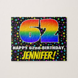 62. Geburtstag — Spaß, farbenfrohe Sternenweltenmu Puzzle