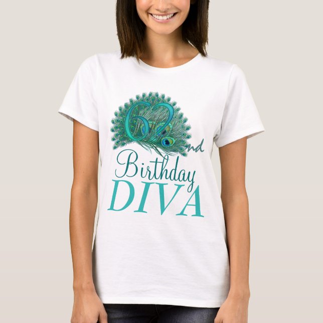 62. Geburtstags-Diva-Shirts T-Shirt (Vorderseite)