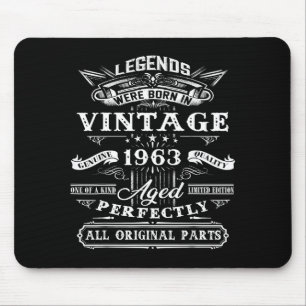 62. Geburtstagsgeschenk für Vintage-Legende, gebor Mousepad