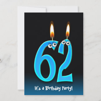 62. Geburtstagsparty Einladung