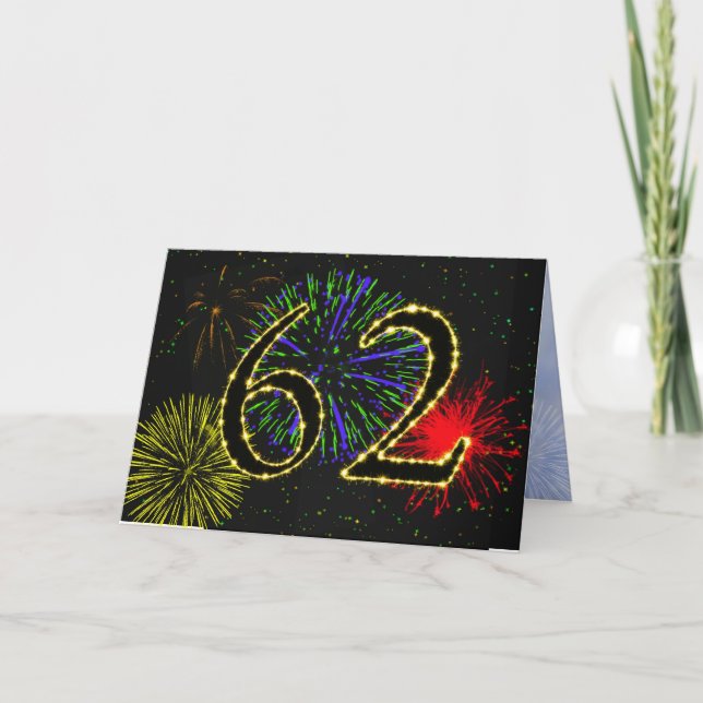 62. Geburtstagsparty Einladung (Vorderseite)