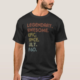 62 Jahre Phantastisch seit Juli 1960 62. Geburtsta T-Shirt