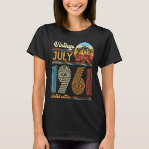 62 Jahre Vintager Geburtstag Juli 1961 Frauen Männ T-Shirt