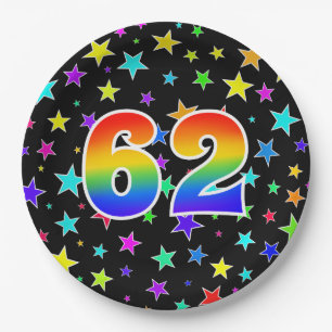 62. Veranstaltung: Bold, Fun, Colorful Rainbow 62 Pappteller