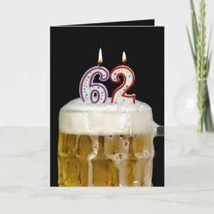 62nd Birthday Beer Karte