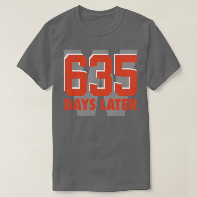 635 Tage später Orange T-Shirt (Design vorne)