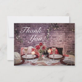 6371-Braut- und Hochzeitstisch Dankeskarte