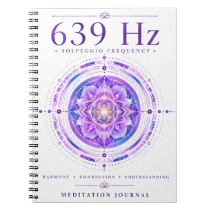 639 Hz Solfeggio-Frequenz Notizbuch – Harmony & Co Notizblock