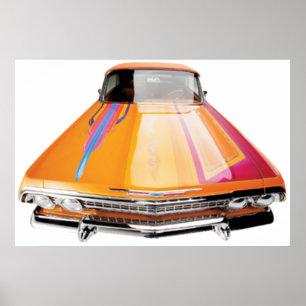 63 Chevy Impalakonvertierbares Lowrider-Plakat Poster