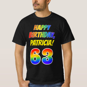 63. Geburtstag — Bold, Fun, Rainbow 63, Individu T-Shirt