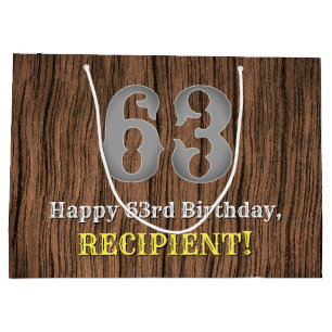 63. Geburtstag: Country Western inspirierter Look, Große Geschenktüte