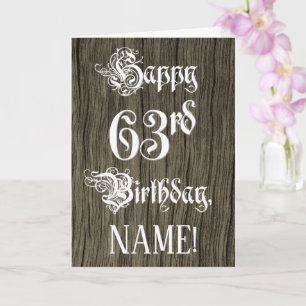 63. Geburtstag: Extravaganter, eleganter Text; Imi Karte