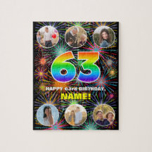 63. Geburtstag: Fun Rainbow #, Individuelle Name +