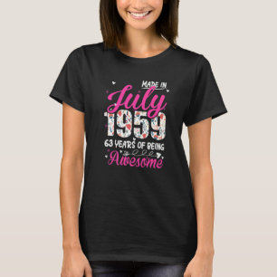 63. Geburtstag Phantastisch seit Juli 1959 T-Shirt