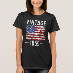 63. Geburtstag US-Flagge Vintage amerikanische Fla T-Shirt