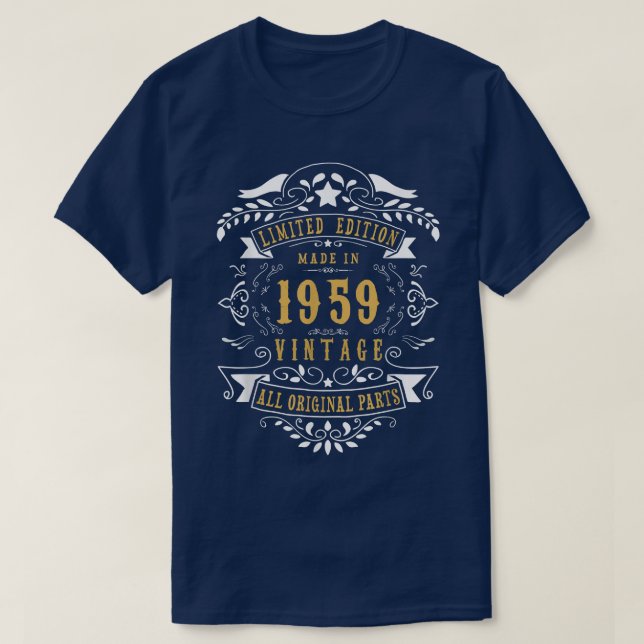 63 Jahre alt 63. Geburtstag Geboren 1959 Männer W T-Shirt (Design vorne)