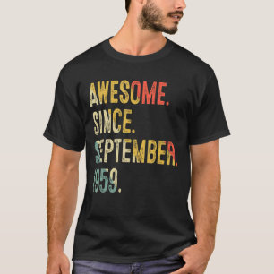 63 Jahre alt Phantastisch seit September 1959 63.  T-Shirt