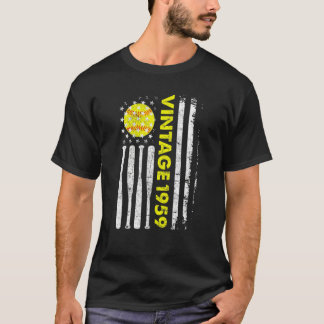 63 Jahre alt Vintag 1959 Amerikanische Flagge 63. T-Shirt