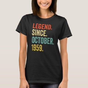 63 Jahre alte Vintage Legende seit Oktober 1959 63 T-Shirt
