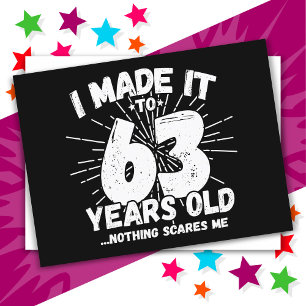 63 Jahre alter sarkastischer Meme lustiger 63. Geb Postkarte