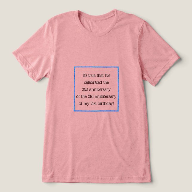 63 Jahre oder älter Tri-Blend Shirt (Design Vorderseite)